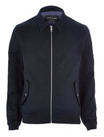 River Island Navy Casual Harrington Jacket