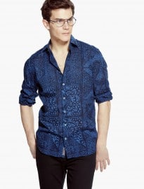 He By Mango Slim-fit Printed Shirt