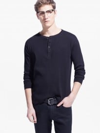 He By Mango Jersey Henley T-shirt