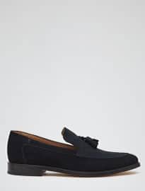 Reiss Jeremy Suede Tasselled Loafers Blue