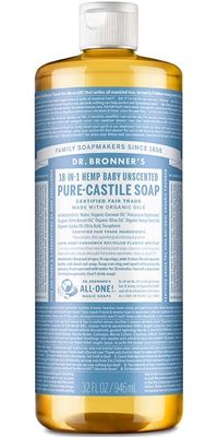 Dr. Bronner’s Pure-Castile Liquid Baby Soap, Unscented